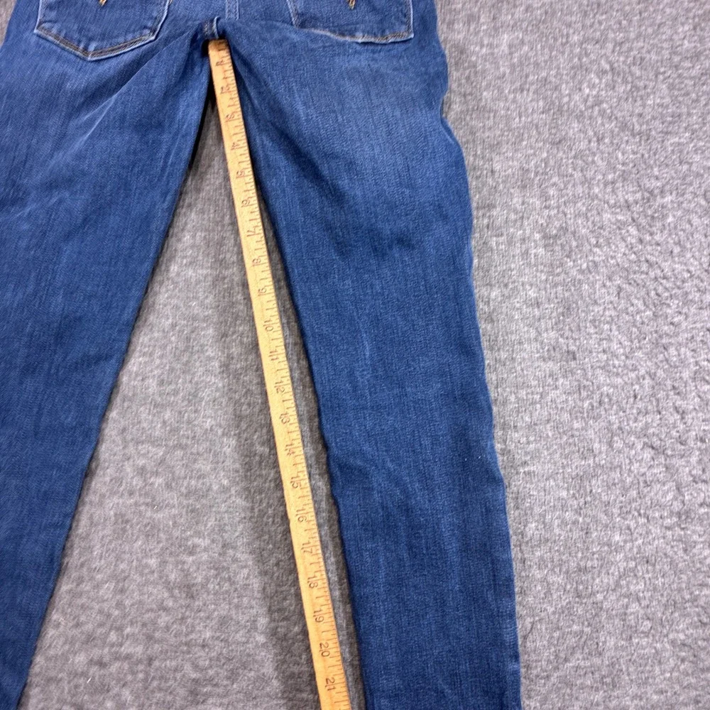 Levi's 711 Skinny Jeans Women 24 Blue Raw Hem Denim Grunge Indie Travel